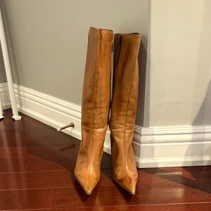 ALDO - Tan Leather Knee-High Boots